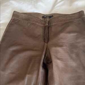 DKNY Men's Tan Leather Pants